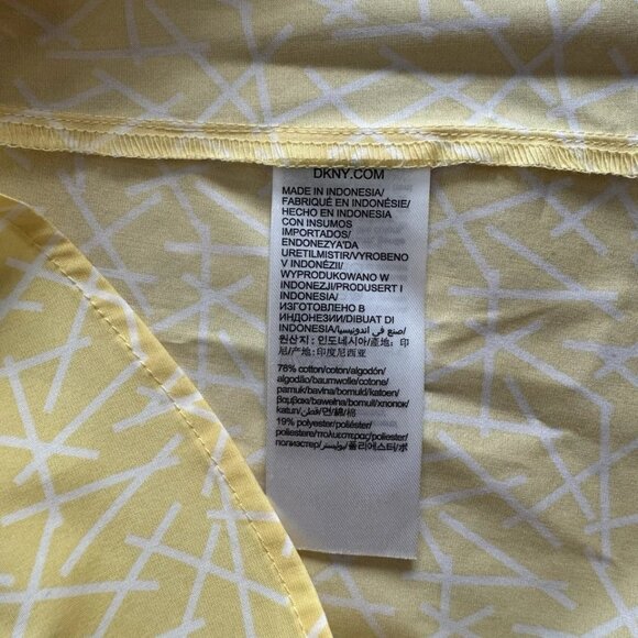 ❎SOLD❎DKNY Women Button-Down Long Sleeve Formal Yellow Spring Shirt Blouse S L - Picture 8 of 9